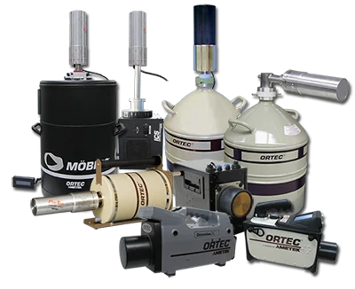 High Purity Germanium HPGe Radiation Detectors Mobius Carbon Fiber Gamma Gage Integrated Cryocooling ICS X-COOLER